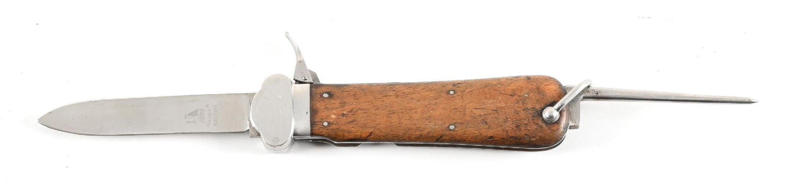 GERMAN WWII FIRST MODEL GRAVITY KNIFE BY SMF. (1 of 2)