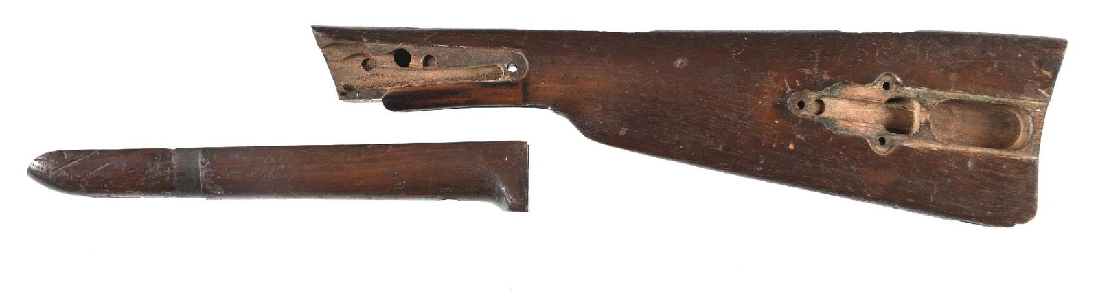 ORIGINAL SHARPS MODEL 1853 SLANT BREECH CARBINE STOCK SET. (1 of 1)