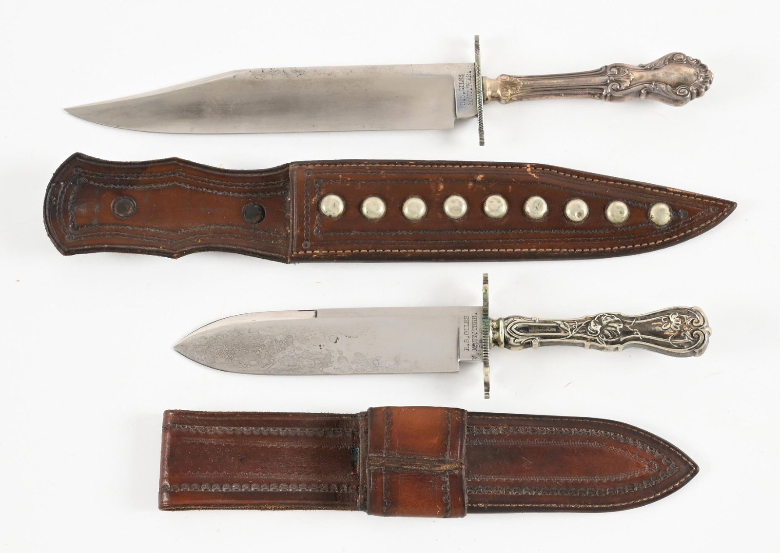 LOT OF 2: R.S. GILES BOWIE KNIVES. (1 of 2)
