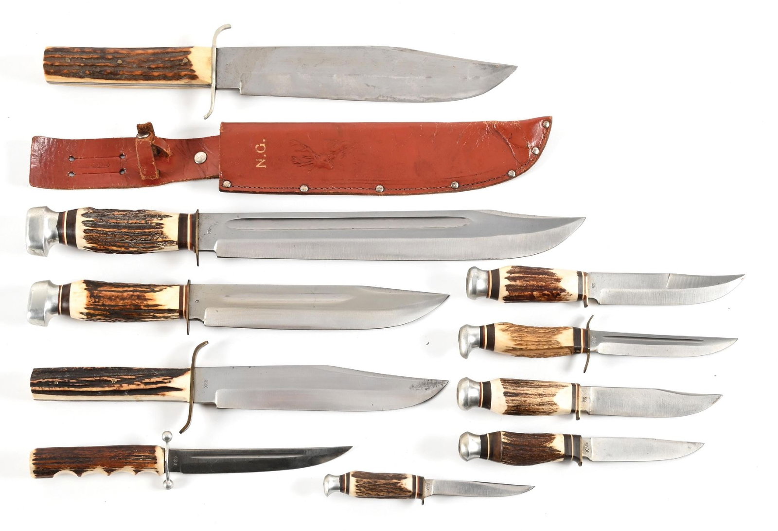 LOT OF 10: CIRCA 1950S-1960S EIG CUTLERY SOLINGEN KNIVES. (1 of 1)