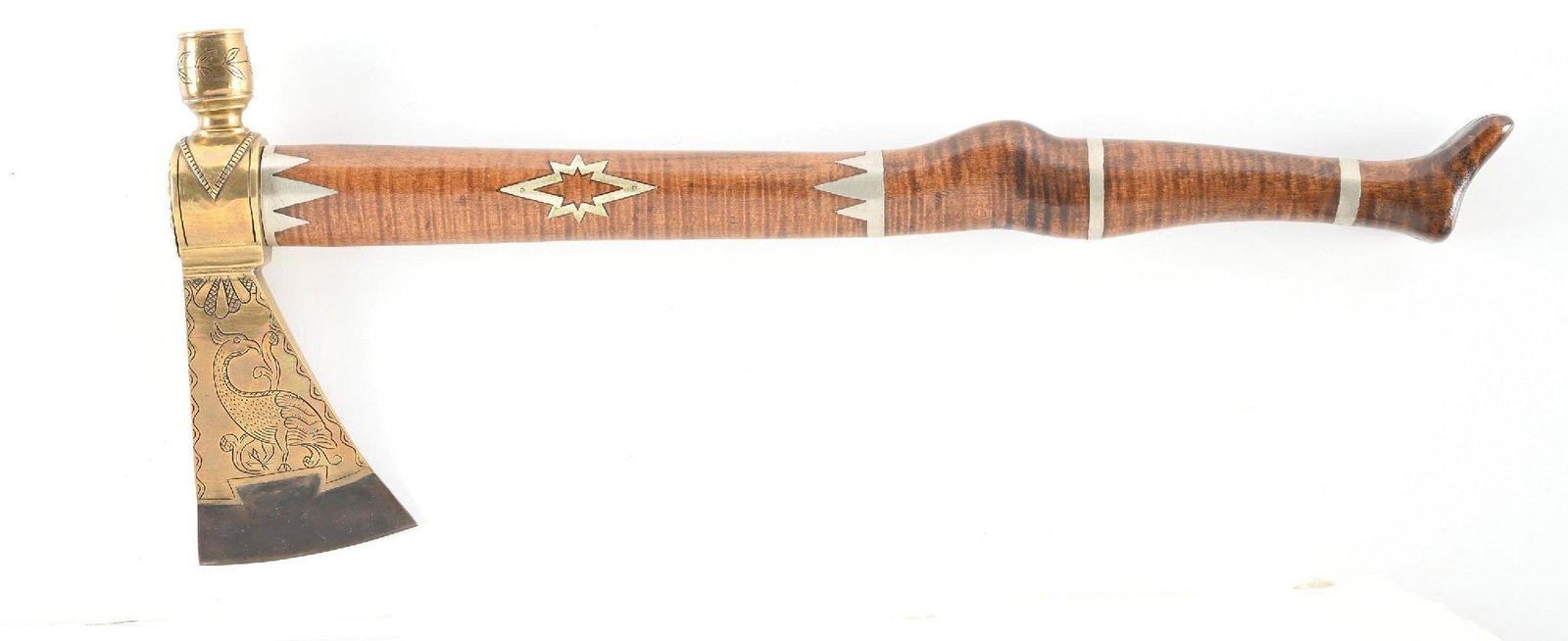 CUSTOM BUILT HIGH QUAILITY CONTEMPORARY PIPE TOMAHAWK. (1 of 2)