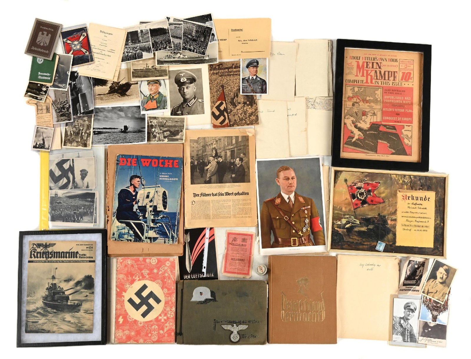 LARGE LOT OF MISCELLANEOUS THIRD REICH EPHEMERA. (1 of 1)