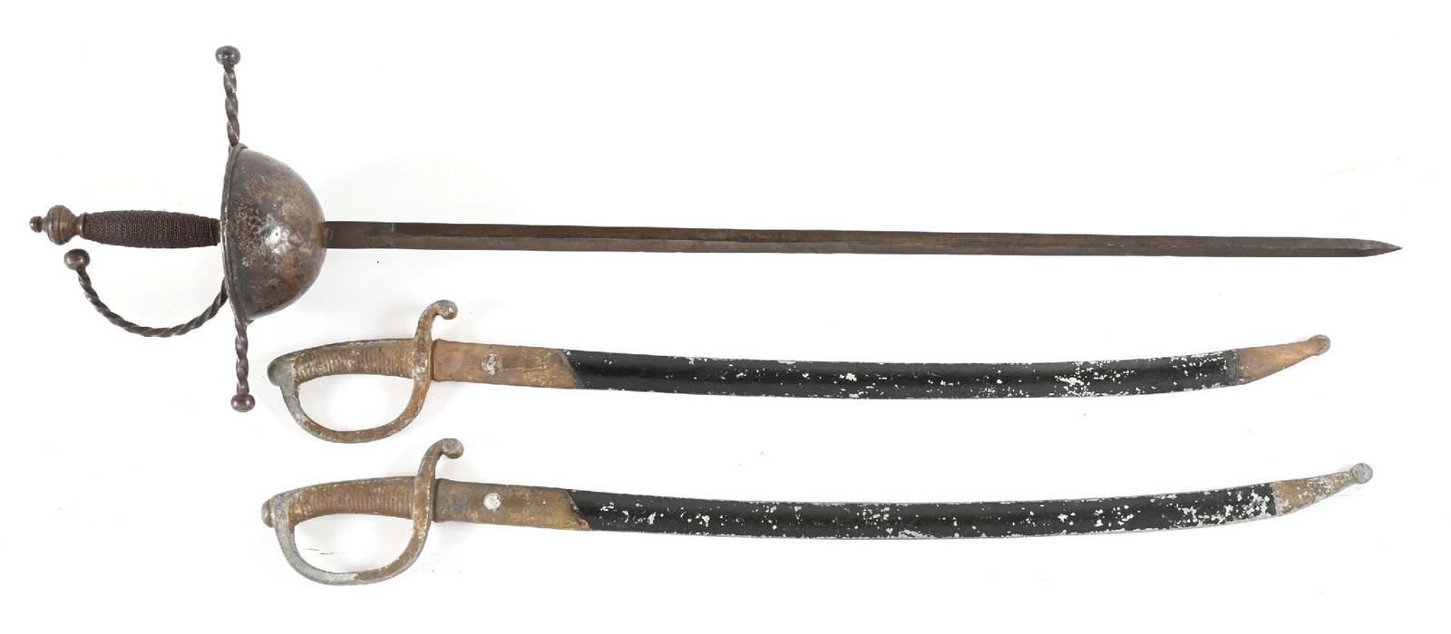 LOT OF 3: COMPOSITE SWORDS. (1 of 2)