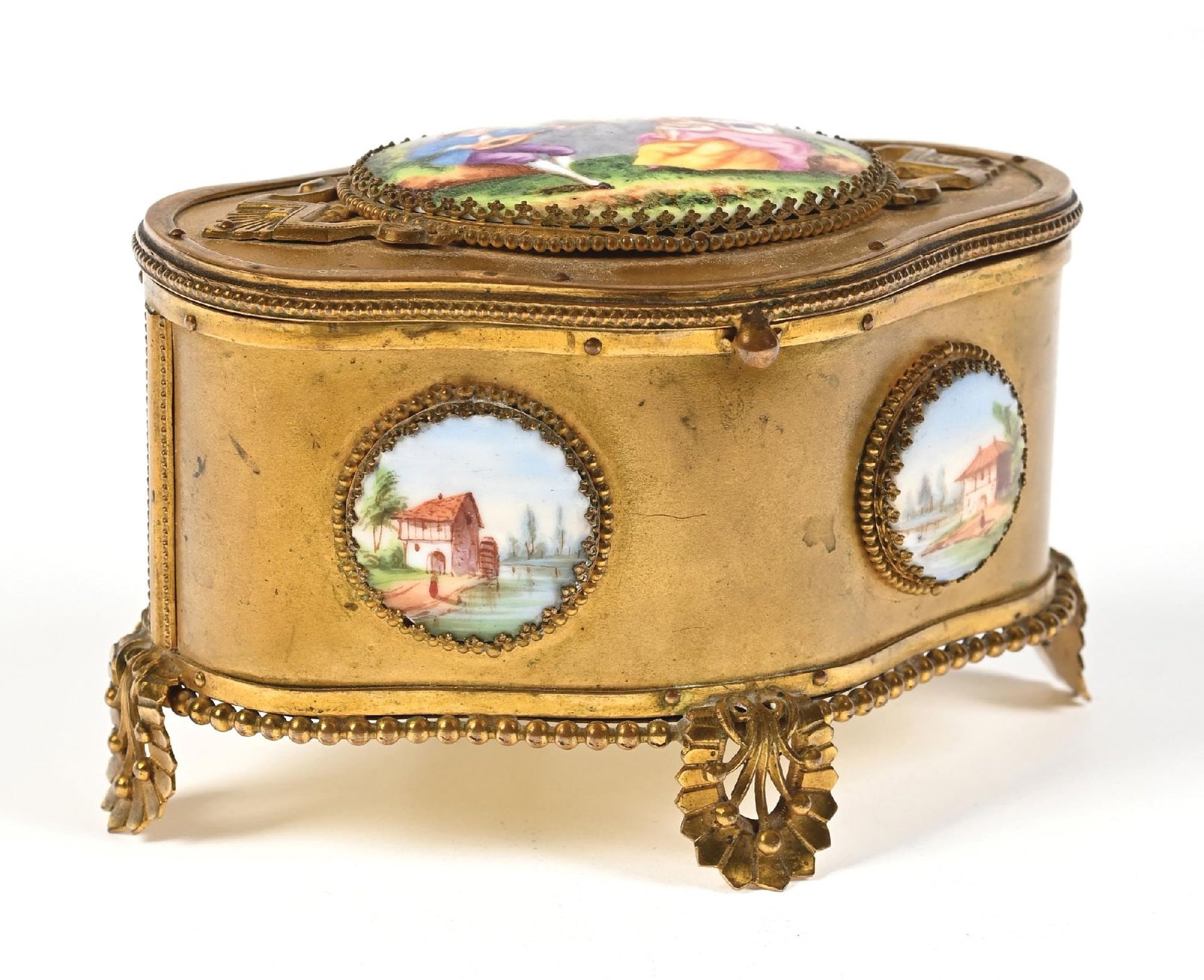 FRENCH PERFUME CASKET WITH TWO PERFUMES (1 of 6)