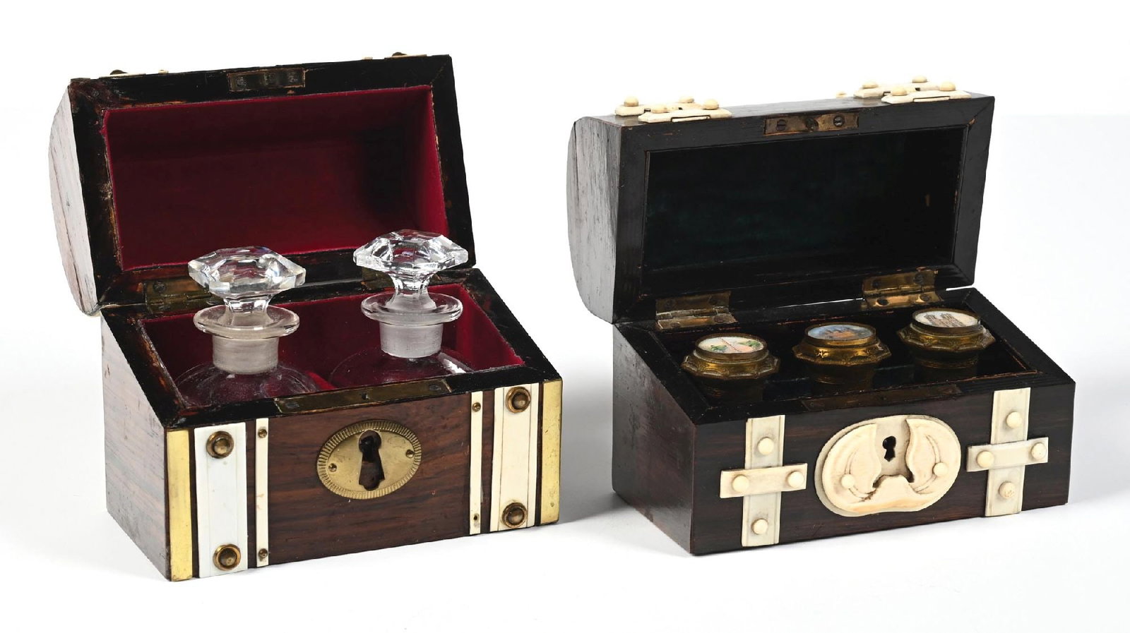 LOT OF 2: BONE BRANDED WOODEN PERFUME CASKETS (1 of 6)