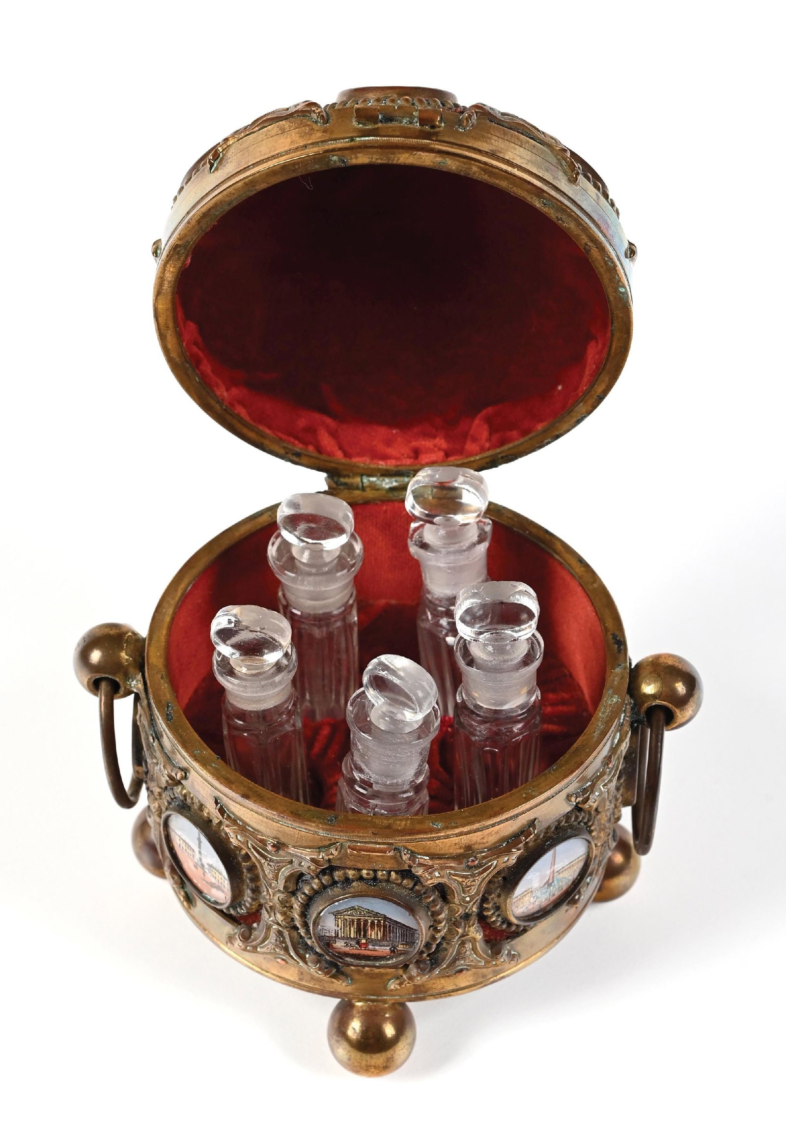 FRENCH ORMOLU PERFUME CASKET - 5