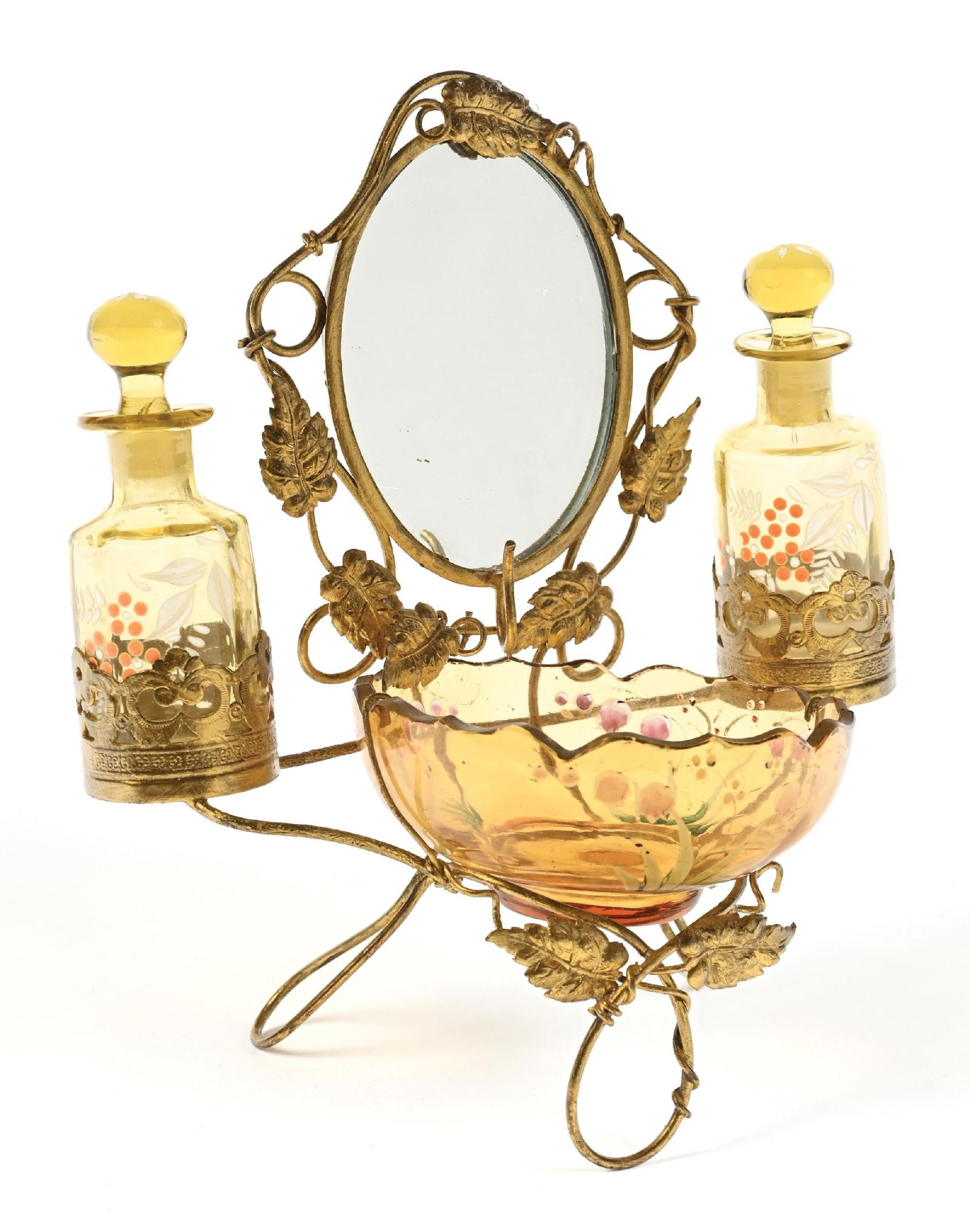 FRENCH AMBER VANITY SET - 2