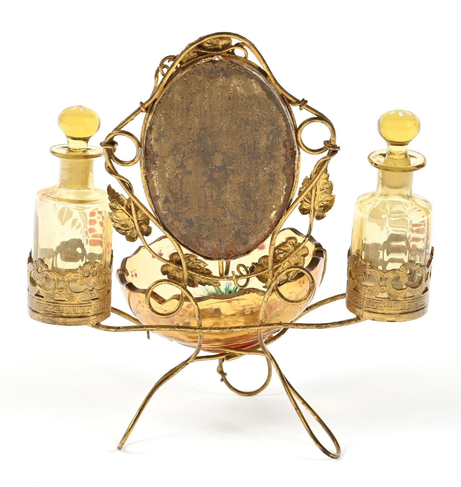 FRENCH AMBER VANITY SET - 4