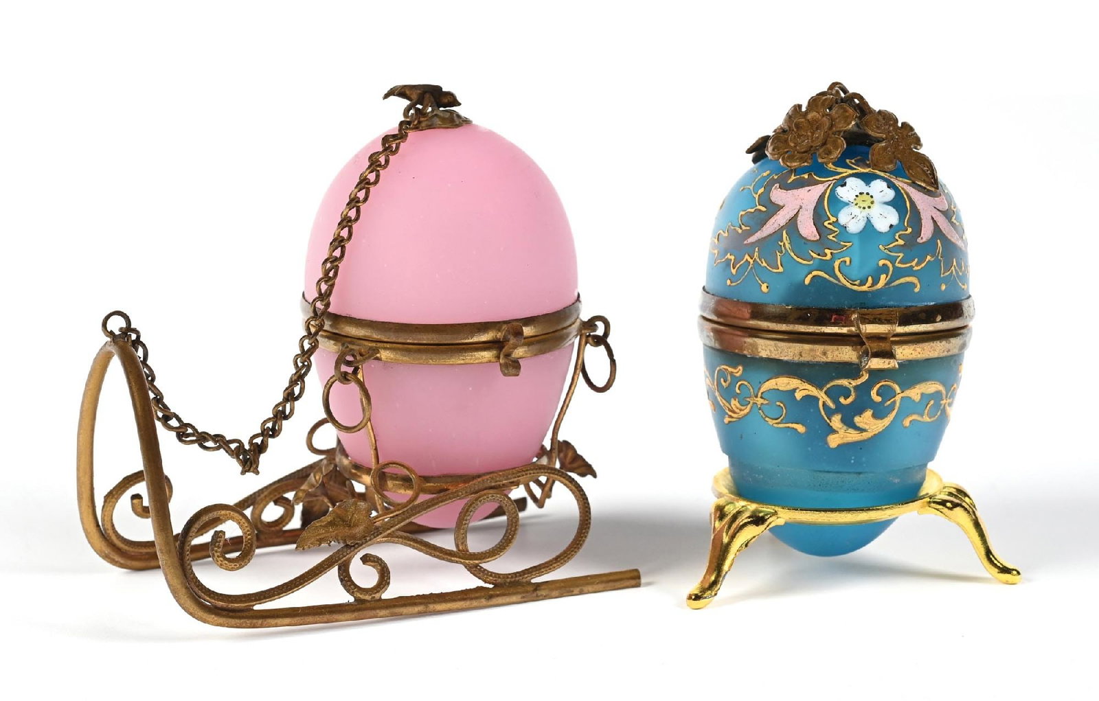 LOT OF 2: FRENCH PALAIS ROYAL EGG CASKETS (1 of 5)