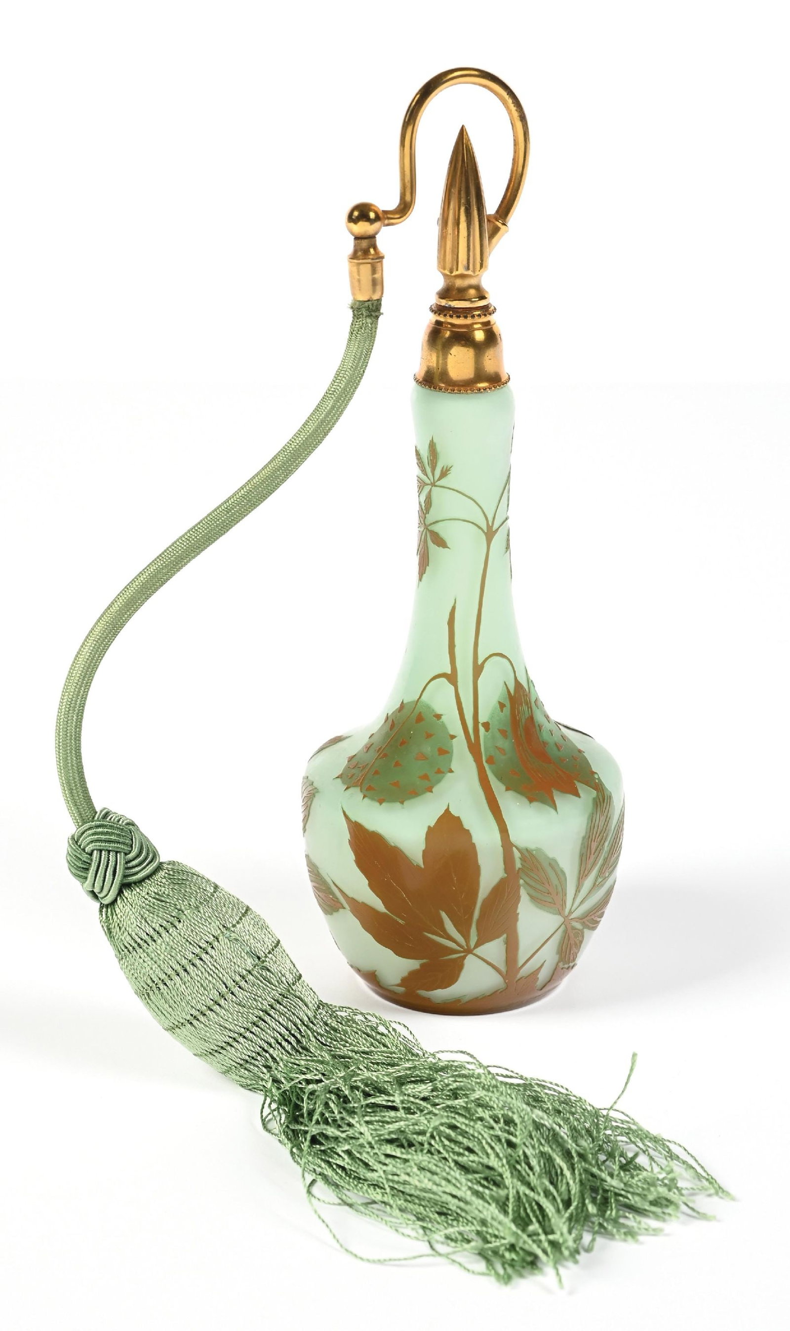 ÉMILE GALLÉ PERFUME WITH FOLIAGE PATTERN AND ATOMIZER (1 of 6)