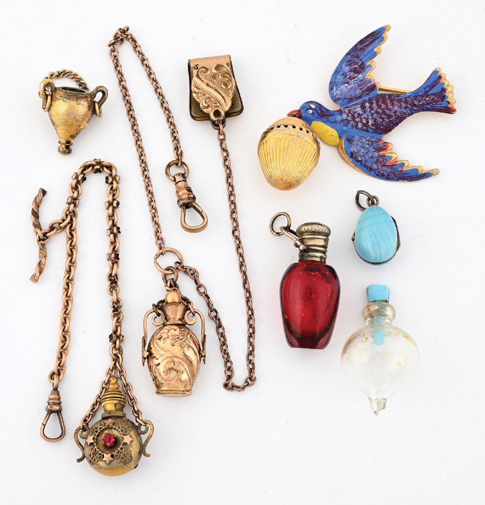 LARGE LOT OF MINIATURE PERFUME BOTTLES (1 of 1)