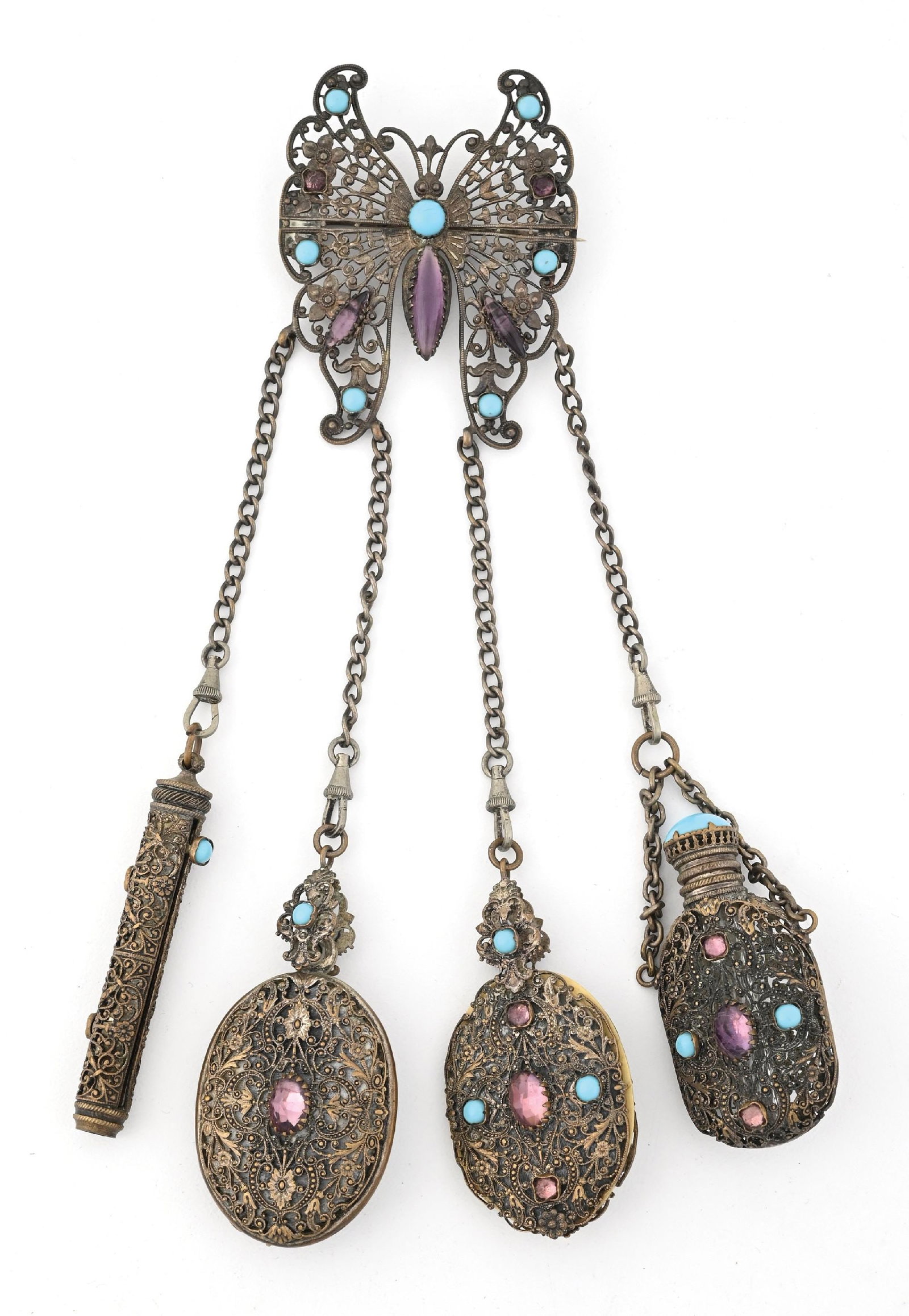 VICTORIAN DANCE CHATELAINE FEATURING BUTTERFLY CLASP (1 of 4)