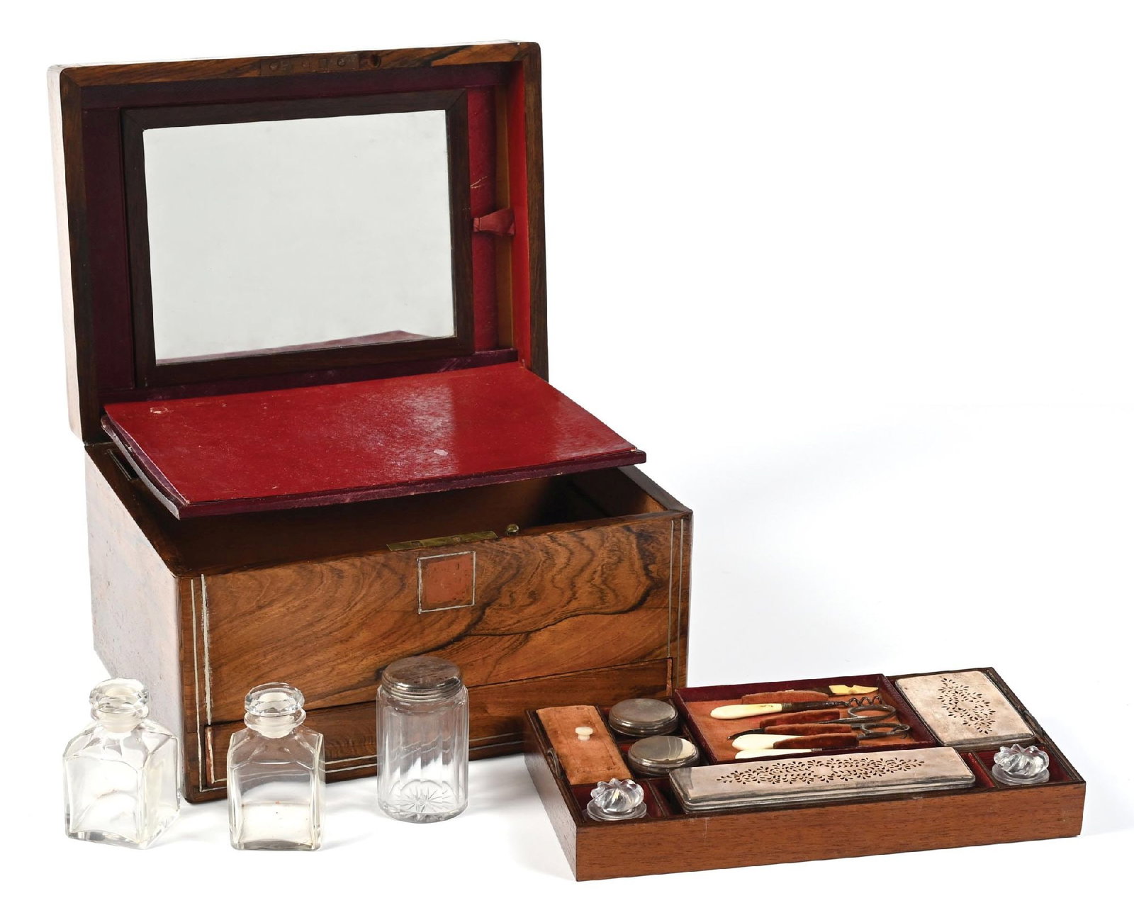 VICTORIAN ROSEWOOD VANITY BOX (1 of 6)