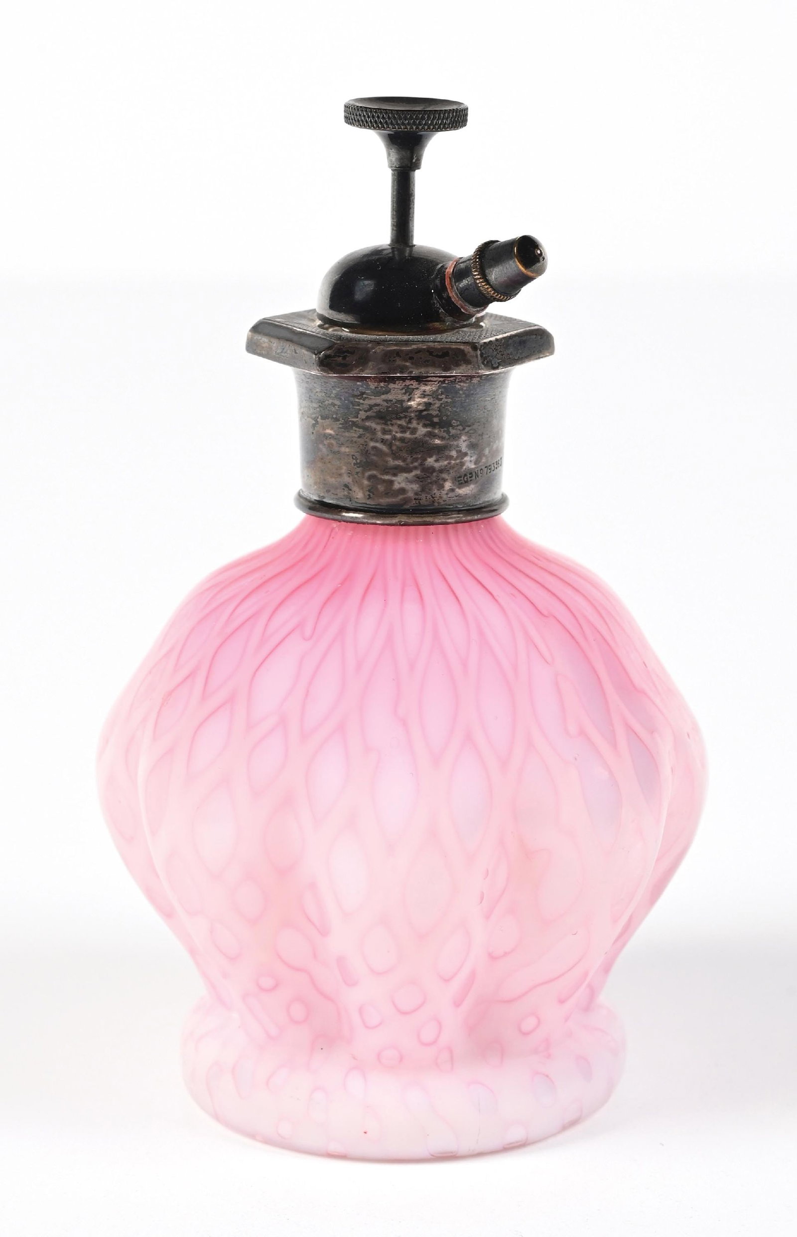 MT. WASHINGTON SATIN PINK ART GLASS PERFUME ATOMIZER (1 of 6)