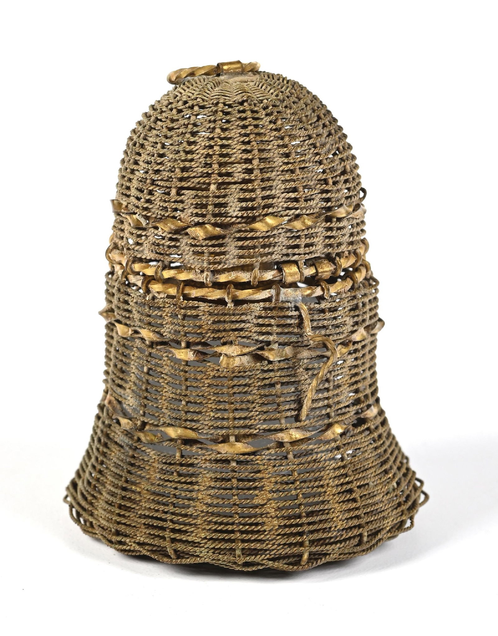 WOVEN BRASS BEEHIVE PERFUME BOTTLE SET (1 of 5)