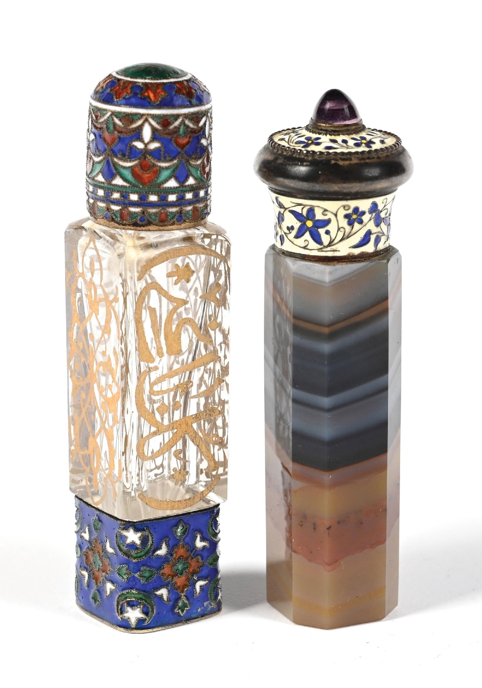 LOT OF 2: ART NOUVEAU SMALL PERFUME BOTTLES (1 of 5)