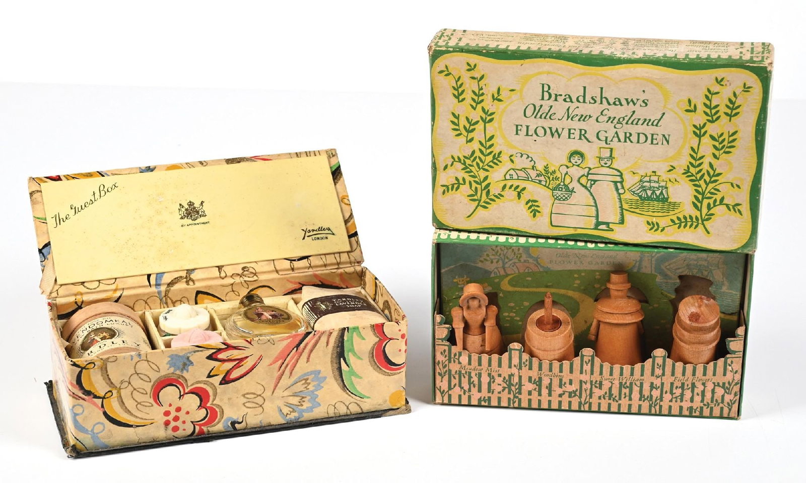 LOT OF 2: YARDLEY OF LONDON GIFT SET & BRADSHAW'S OLDE NEW ENGLAND PERFUME BOTTLE SET (1 of 4)