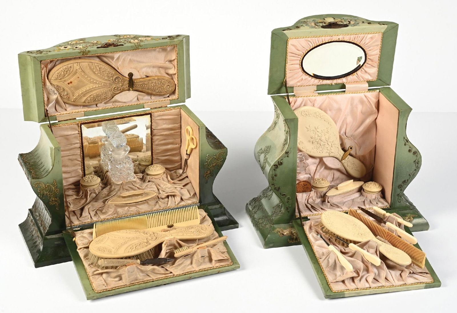 LOT OF 2: VICTORIAN STYLE VANITY CASES (1 of 8)