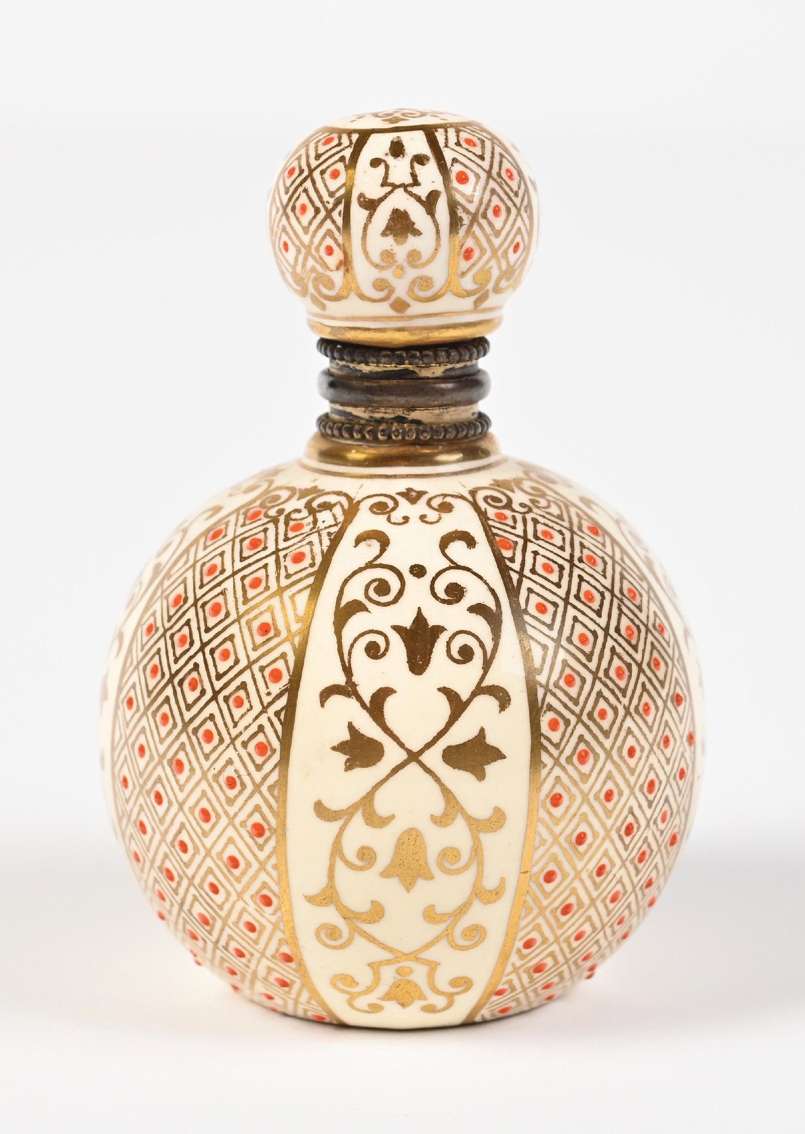 JEWELED COALPORT PORCELAIN PERFUME BOTTLE (1 of 5)