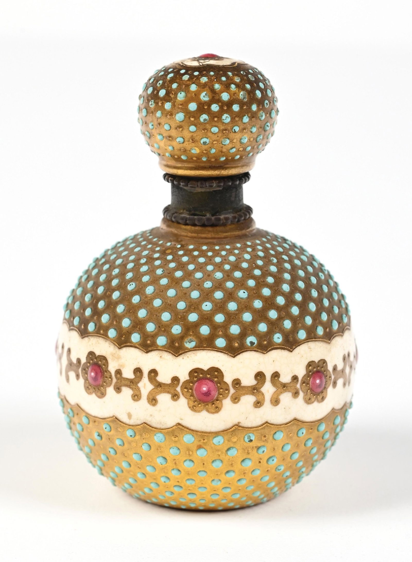 JEWELED COALPORT PORCELAIN PERFUME BOTTLE (1 of 5)