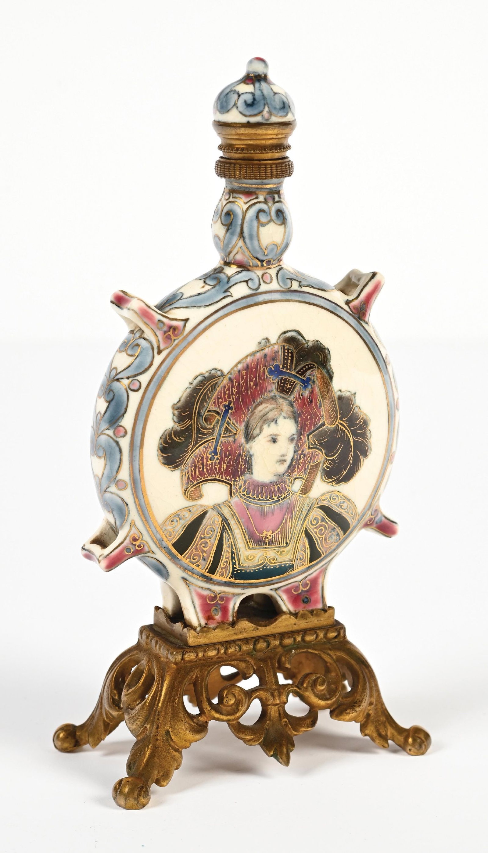 ANTIQUE ZSOLNAY DESIGN PORCELAIN PERFUME (1 of 5)