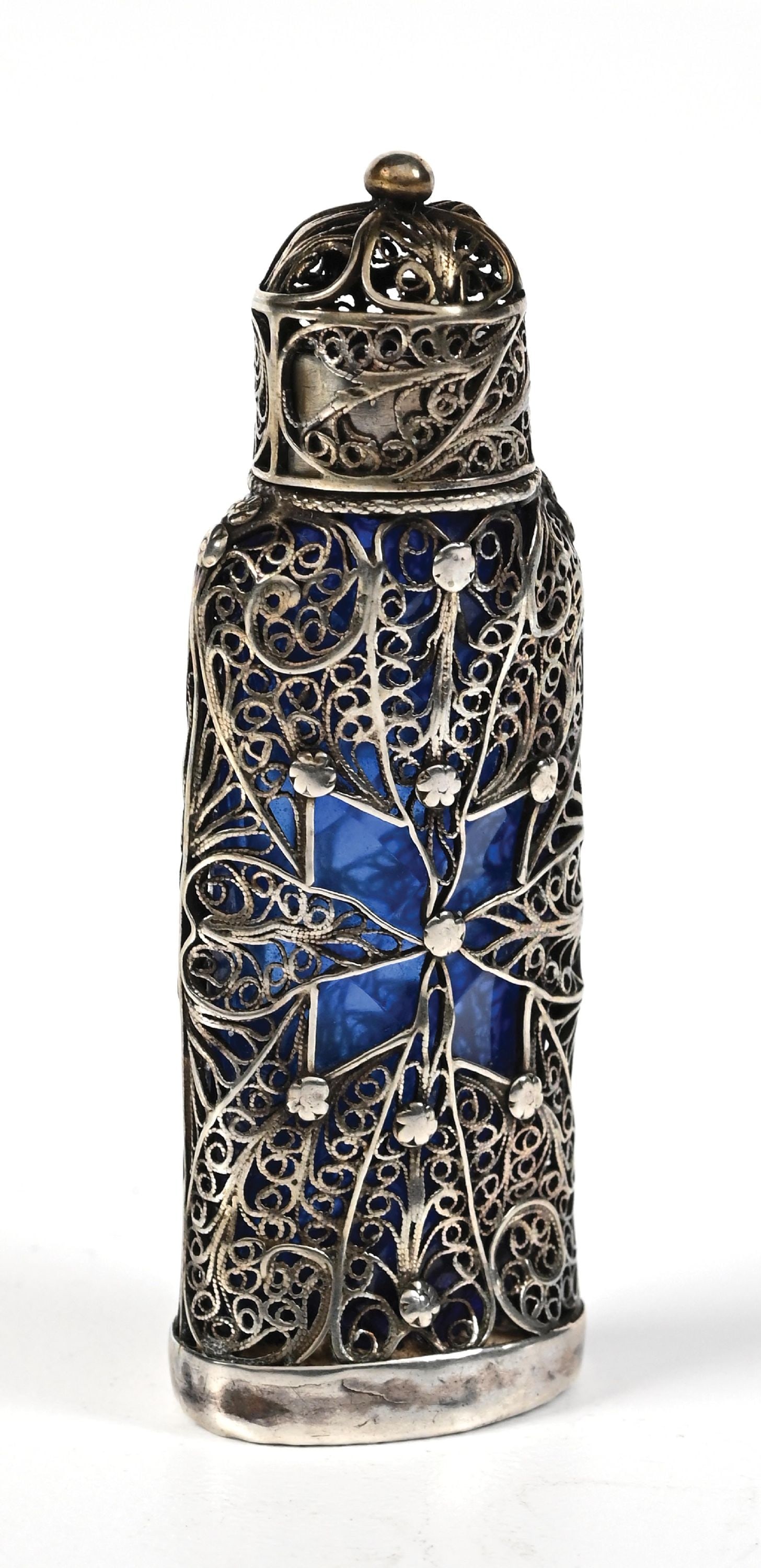 GEORGIAN SILVER & BLUE PERFUME (1 of 6)