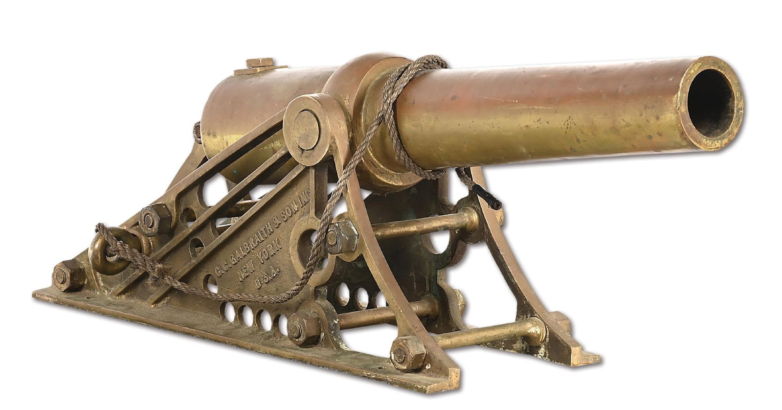 C.C. GALBRAITH & SON BRONZE LYLE LIFE SAVING CANNON. (1 of 6)