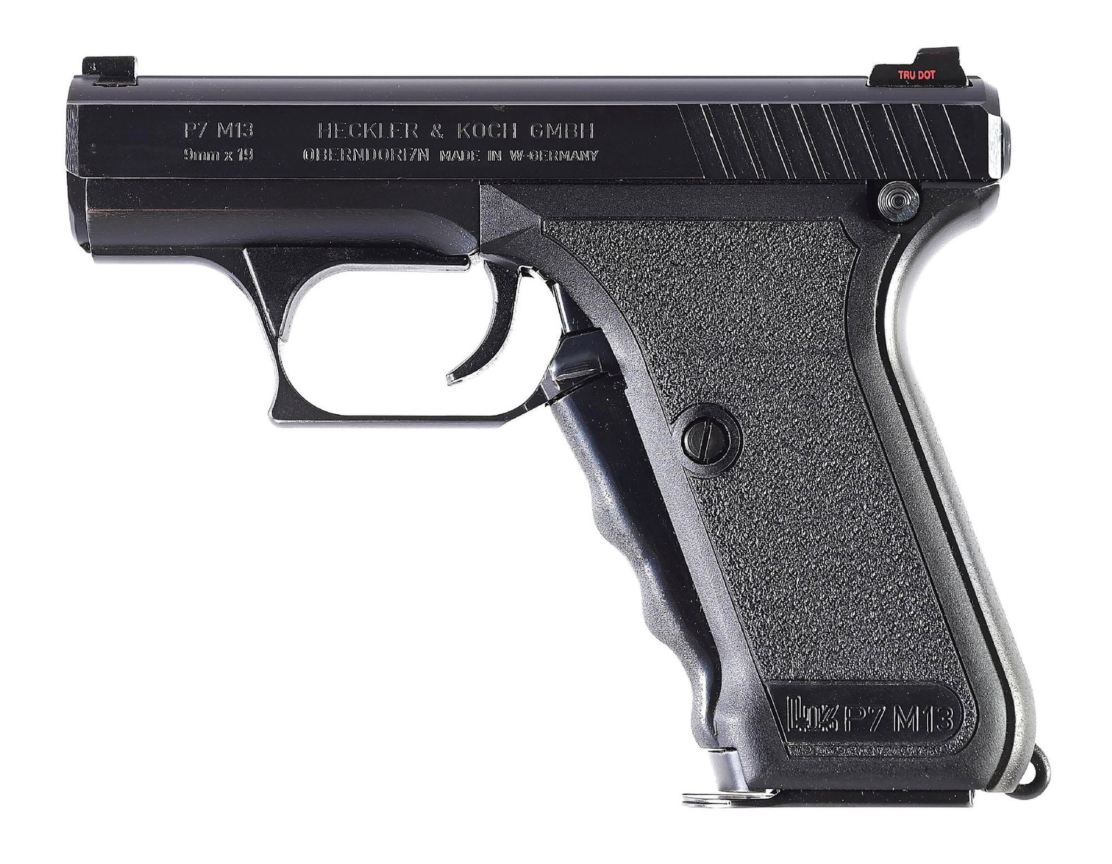 (M) HECKLER & KOCH HK P7 M13 9MM SEMI-AUTOMATIC PISTOL WITH CASE. (1 of 9)