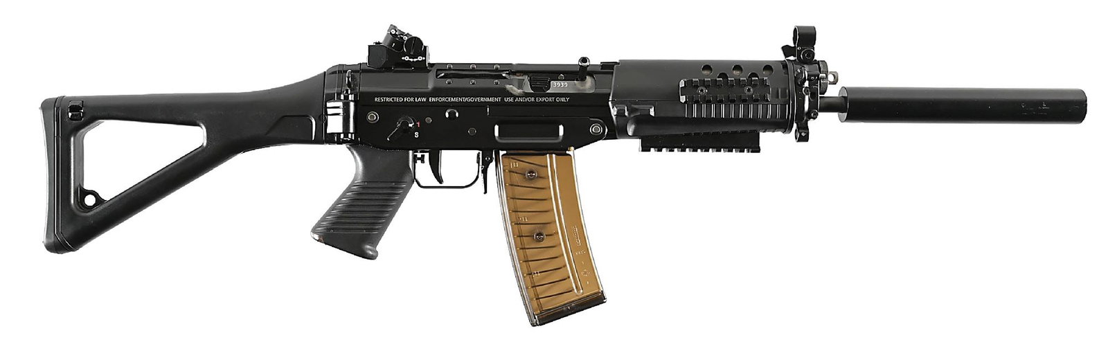 (M) RARE SIG 552-2 SP COMMANDO "RESTRICTED" SEMI-AUTOMATIC RIFLE.: The SIG 552 Commando was introduced in 1998 as a carbine version of the SIG 550 for elite units. Manufactured in Switzerland, very few made it to the United States during the Ban era for restricted sa