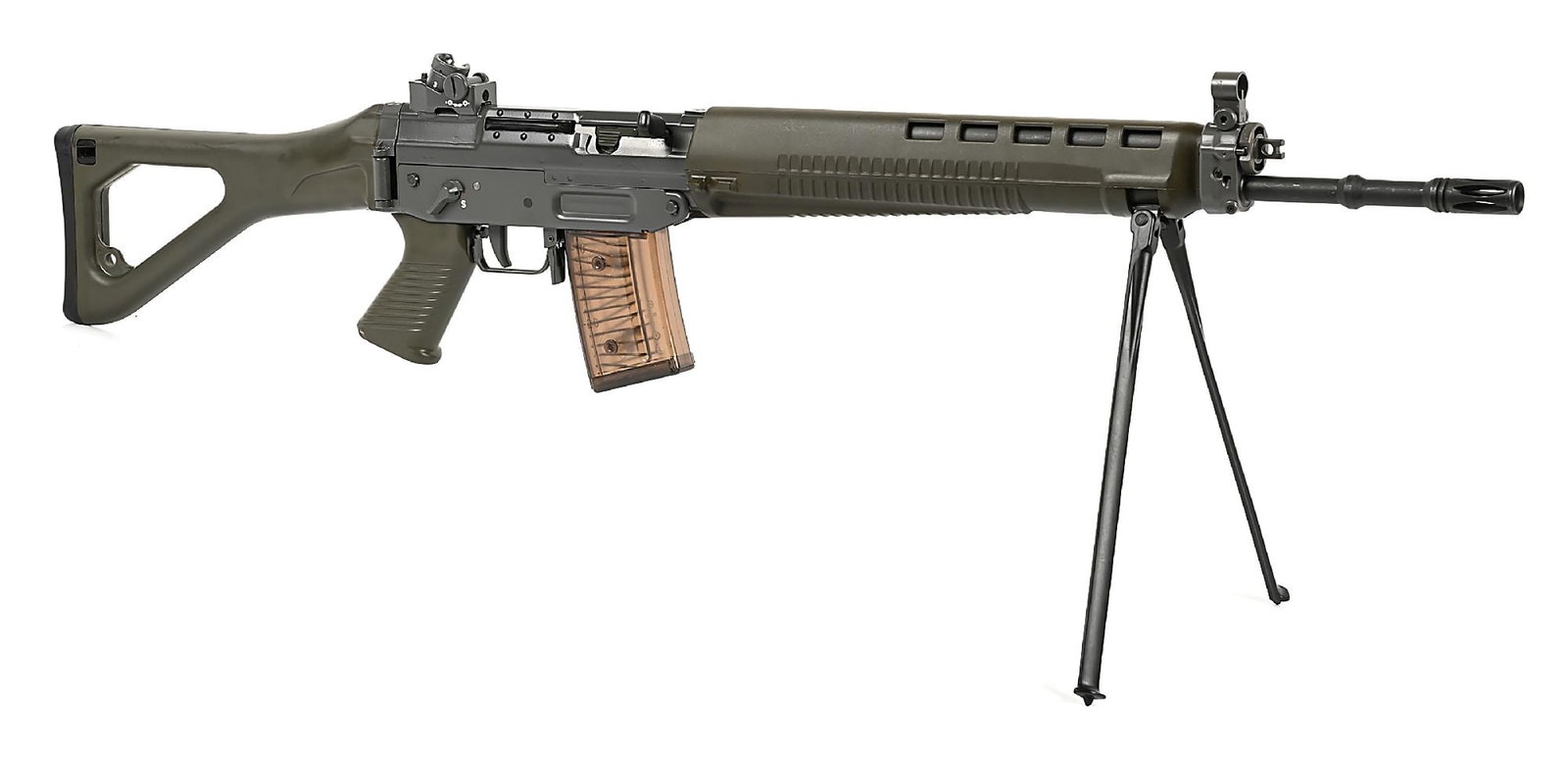 (M) SCARCE SIG SG 550-2 SP SEMI-AUTOMATIC RIFLE WITH CASE. (1 of 10)