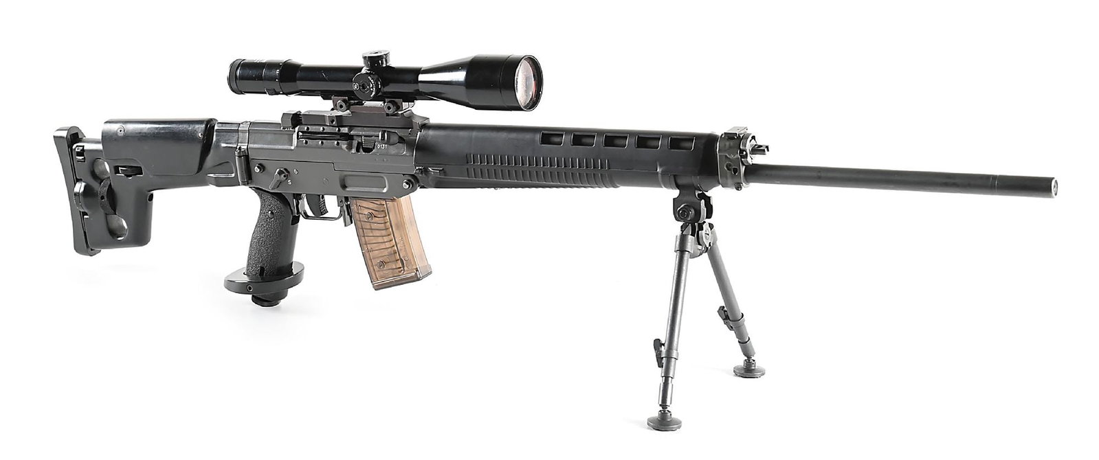 (M) RARE PRE-BAN SIG SAUER 550-1 SNIPER SEMI-AUTOMATIC RIFLE WITH SCOPE AND CASE. (1 of 9)