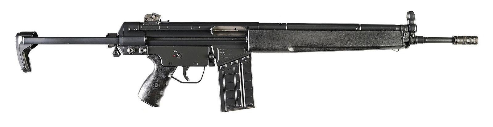 (M) PRE-BAN HECKLER & HOCK HK91 SEMI-AUTOMATIC RIFLE WITH TELESCOPING STOCK. (1 of 8)