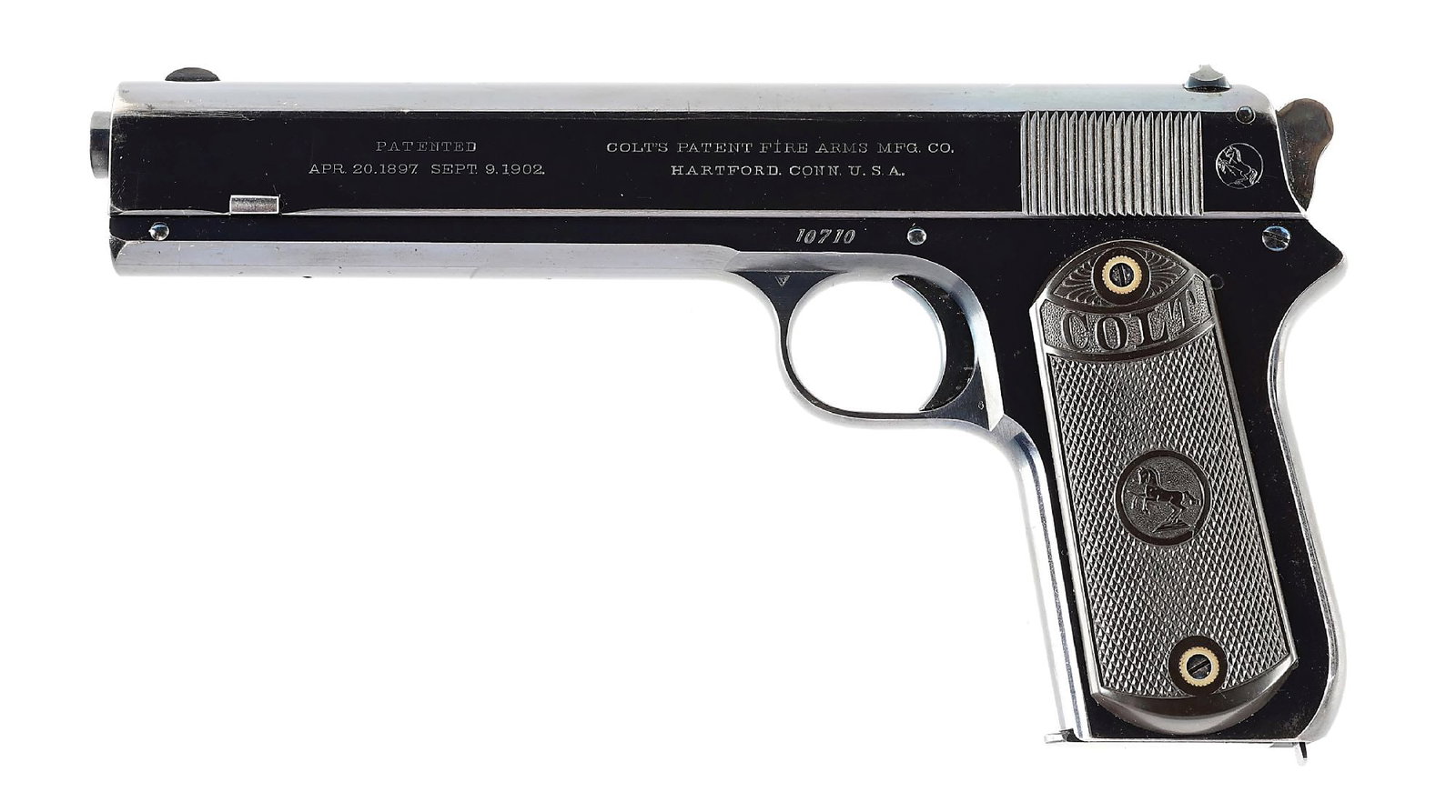 (C) DOCUMENTED COLT MODEL 1902 SPORTING .38 SEMI-AUTOMATIC PISTOL (1 of 9)