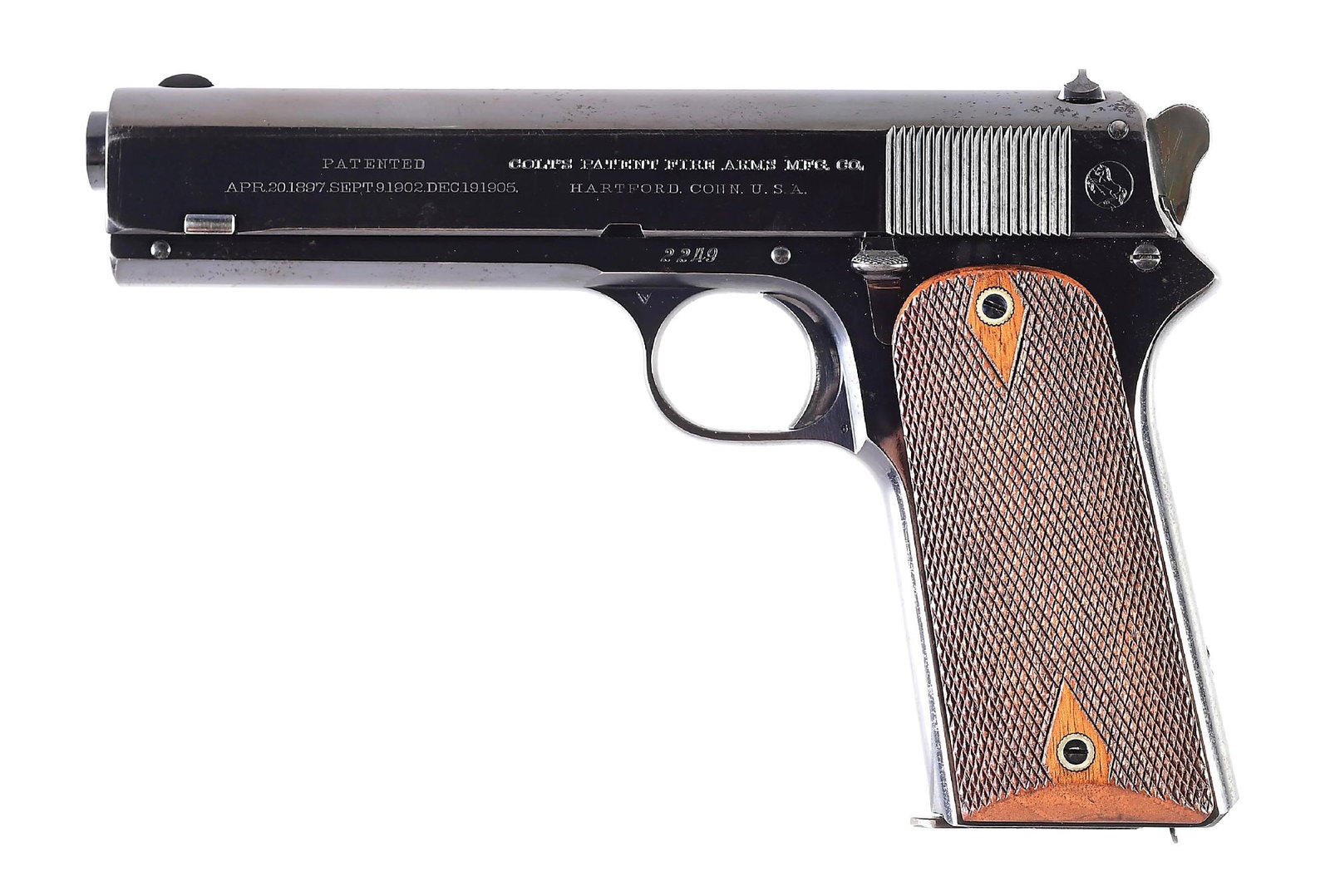 (C) COLT 1905 .45 ACP SEMI-AUTOMATIC PISTOL. (1 of 7)