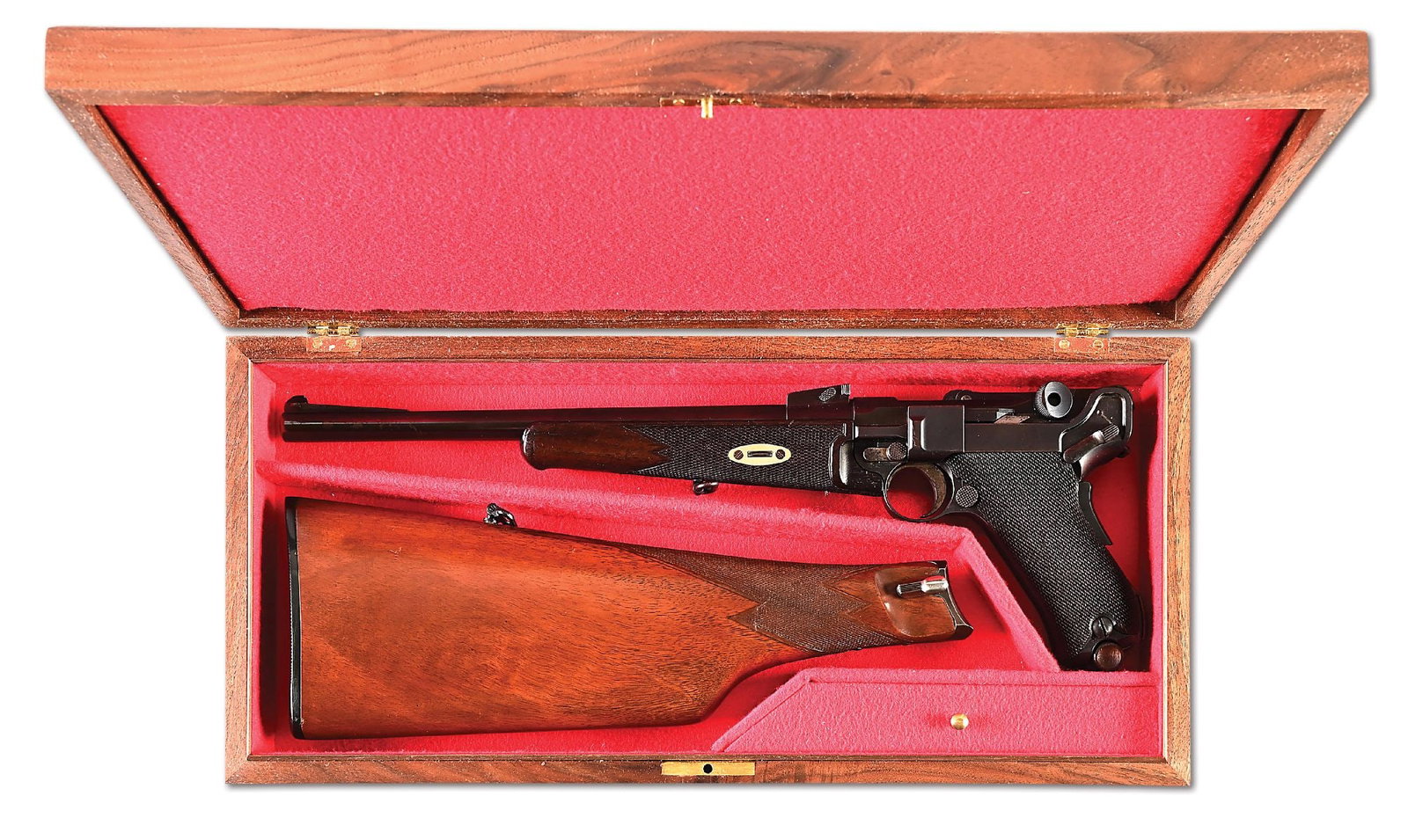 (C) DWM 1902 LUGER CARBINE .30 CARBINE SEMI-AUTOMATIC PISTOL WITH STOCK AND CASE. (1 of 11)