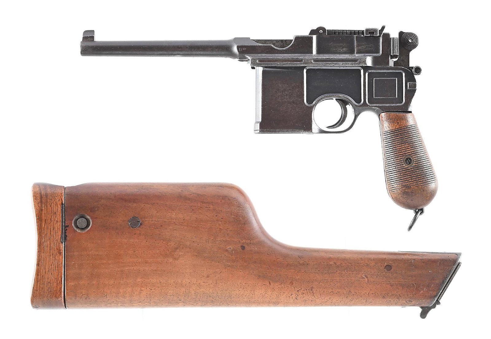(A) MAUSER CONEHAMMER C96 .30 MAUSER SEMI-AUTOMATIC PISTOL WITH STOCK/HOLSTER. (1 of 8)