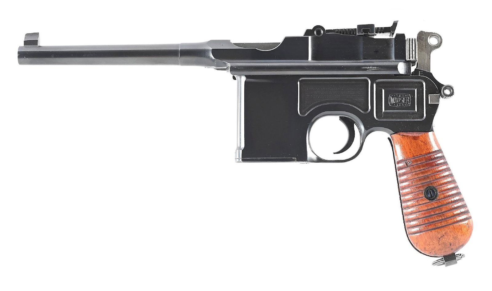 (C) MAUSER 1930 BROOMHANDLE .30 MAUSER SEMI-AUTOMATIC PISTOL. (1 of 8)