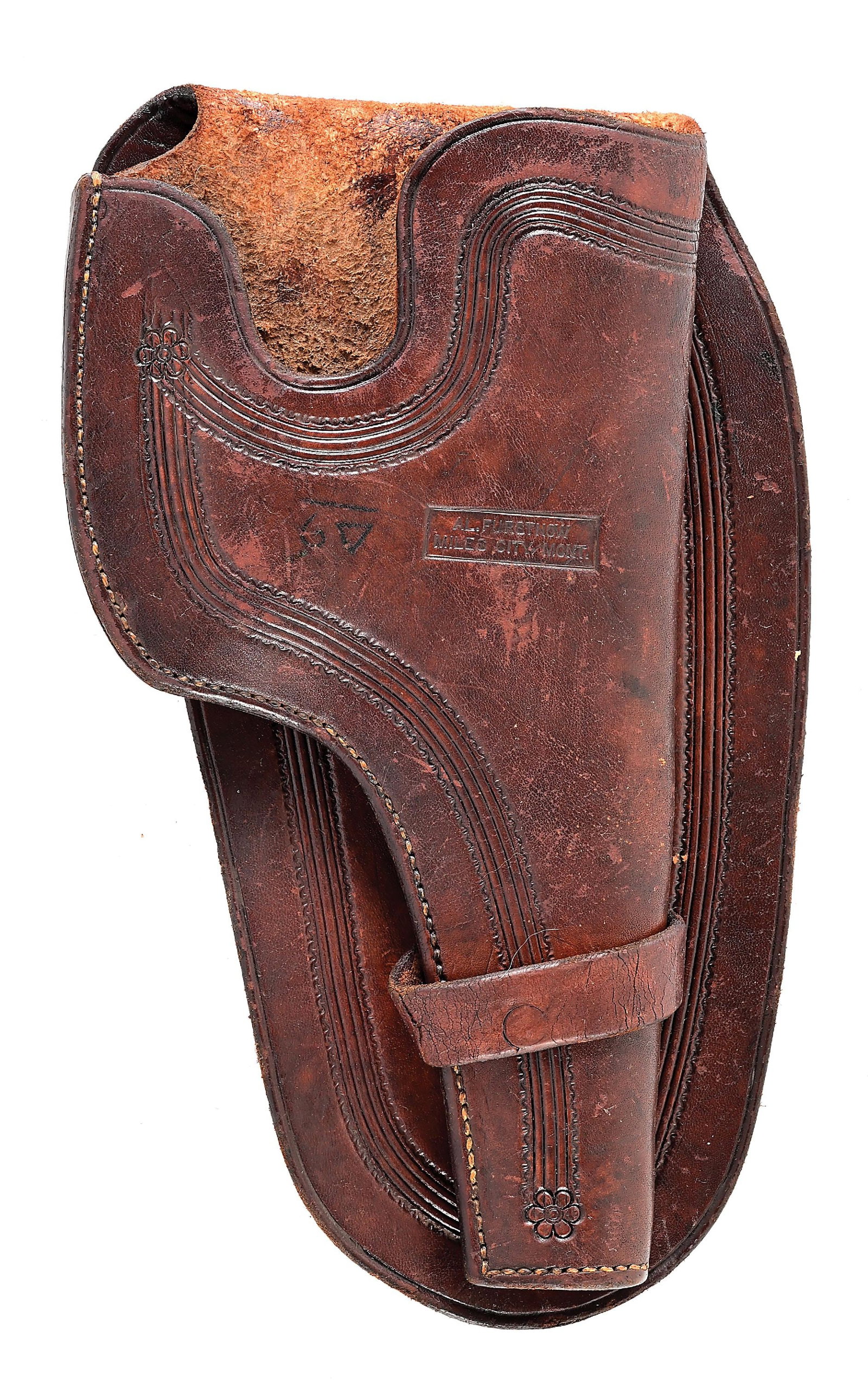 RARE AL FURSTNOW HOLSTER FOR A C96 MAUSER BROOMHANDLE PISTOL. (1 of 5)