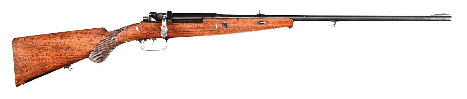 (A) KAISER WILHELM II'S NO. 1 SPANDAU SCHLEGELMILCH BOLT ACTION SPORTING RIFLE. (1 of 9)
