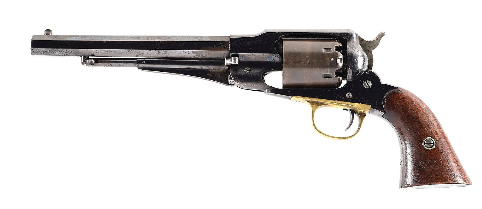 (A) MARTIALLY INSPECTED REMINGTON MODEL 1858 ARMY .44 PERCUSSION SINGLE ACTION REVOLVER. (1 of 12)