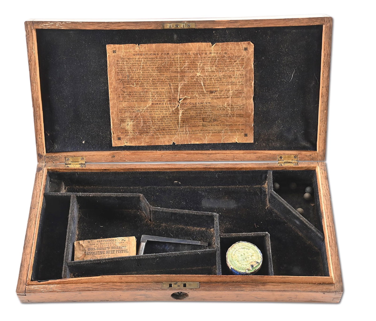 ORIGINAL ENGLISH OAK 1851 NAVY COLT DISPLAY CASE (1 of 4)