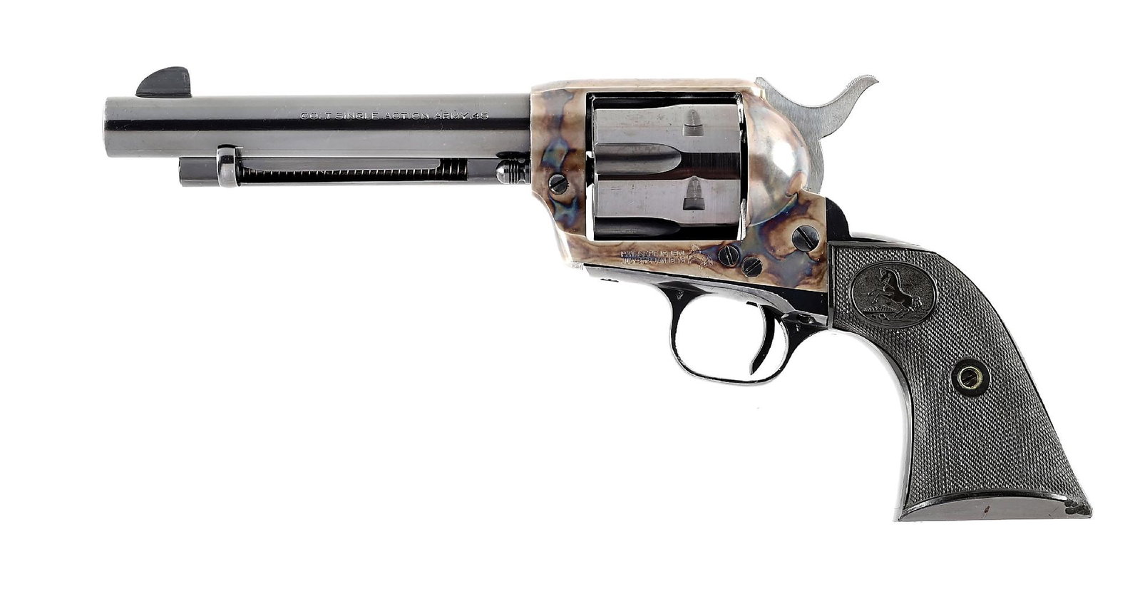 (C) COLT SINGLE ACTION ARMY .45 LC REVOLVER WITH BOX. (1 of 12)