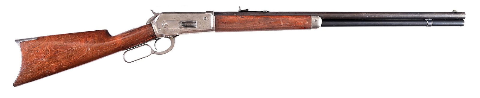 (A) ARAPAHOE COUNTY, CO. "CITY HALL WAR" FACTORY INSCRIBED WINCHESTER MODEL 1886 LEVER ACTION RIFLE: Rifles marked "ARAPAHOE COUNTY" are extremely desirable and well known. Winchester produced 50 of these rifles in 1894 as ordered for the Arapahoe County Sheriff's Department (Denver, Colorado). The i