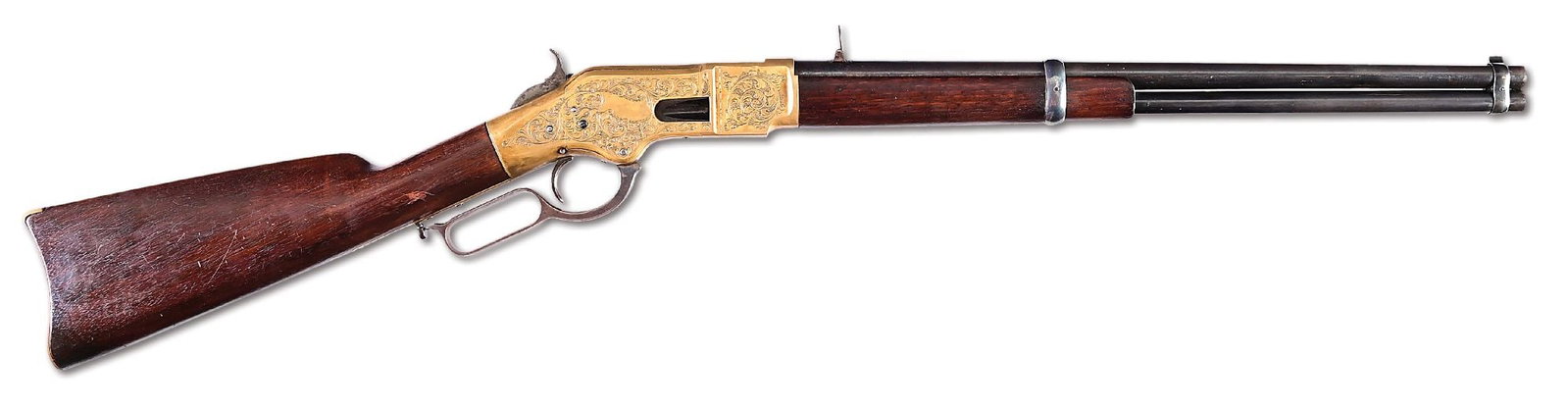 (A) NIMSCHKE ENGRAVED WINCHESTER MODEL 1866 LEVER ACTION SADDLE RING CARBINE (1 of 18)