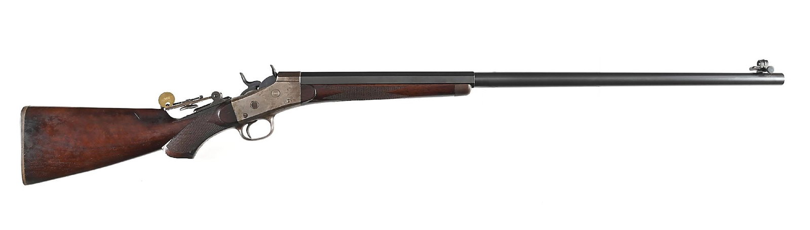 (A) INCREDIBLY RARE REMINGTON NO 1 ROLLING BLOCK L.N. WALKER SPECIAL ORDER SINGLE SHOT RIFLE IN (1 of 10)