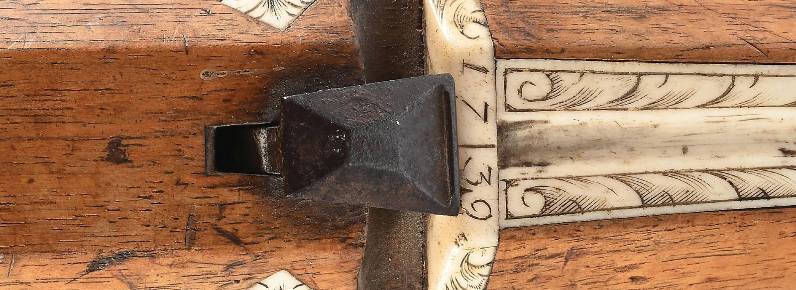 GERMAN LIGHT CROSSBOW DATED 1739 - 4