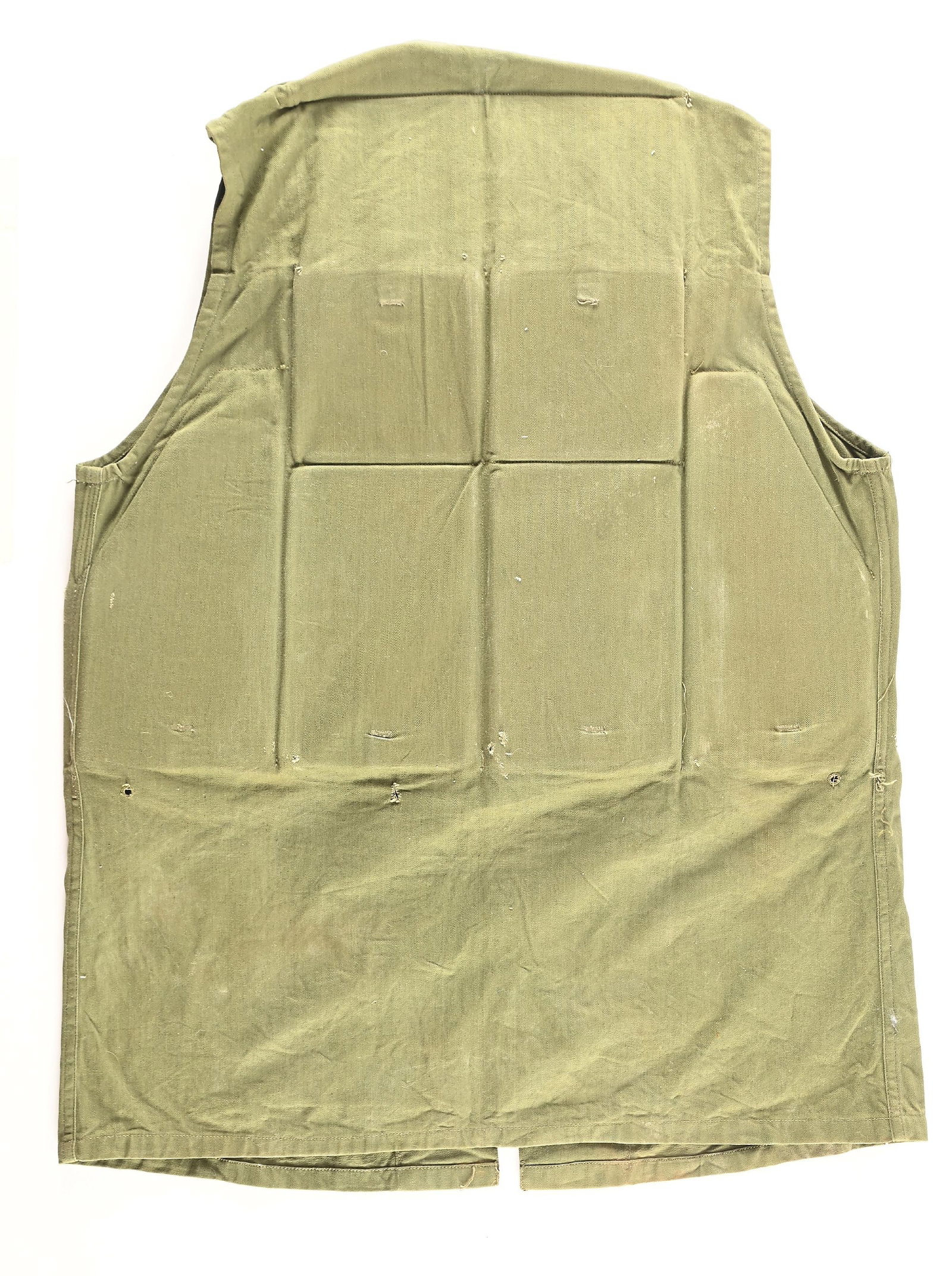 US WWII US MARINE CORPS EXPERIMENTAL HBT BODY ARMOR FLAK JACKET. - 2