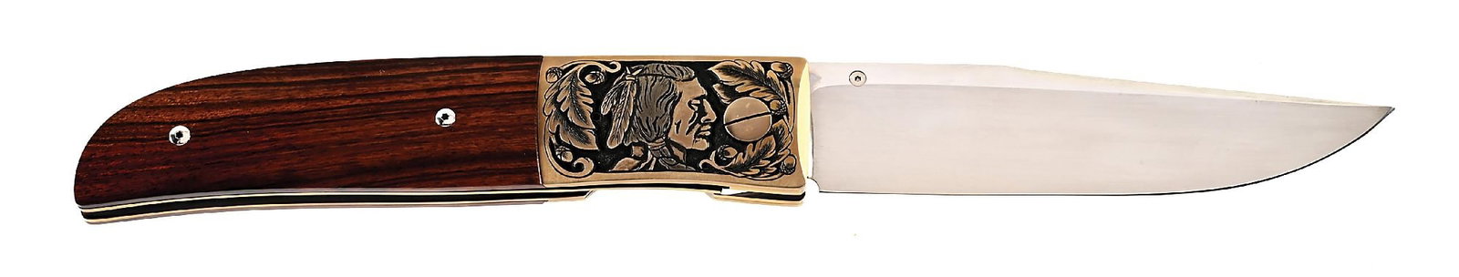 MICHAEL WALKER ENGRAVED LINERLOCK FOLDER. - 2