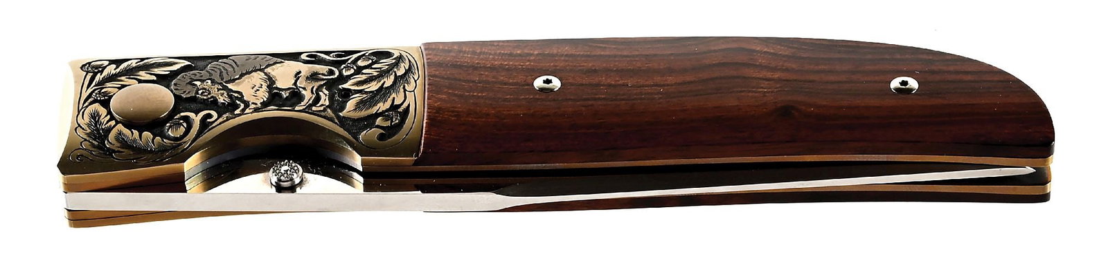 MICHAEL WALKER ENGRAVED LINERLOCK FOLDER. - 4