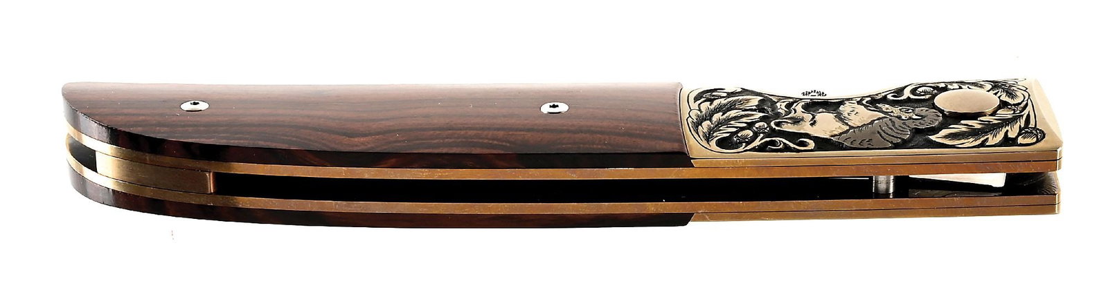 MICHAEL WALKER ENGRAVED LINERLOCK FOLDER. - 5
